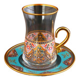 Xicaras De Cha Turca / Evla Gold - 18 Peças - 756016 