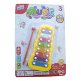 Xilofone / Metalofone Infantil Com 8 Notas Colorido