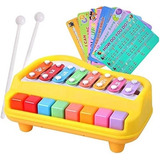 Xilofone E Piano De Brinquedo Infantil Criança Com Partitura