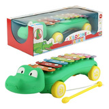 Xilofone Jacaré Infantil Pedagógico Instrumento Musical Bebê
