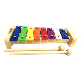 Xilofone Metalofone Vanguarda Infantil Com 8 Notas Colorido