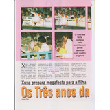 Xuxa - Sasha 3 Anos - 4 Páginas Revista Antiga Conta Mais