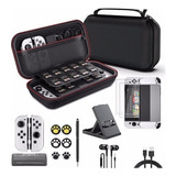 Y Kit De Acessórios E Estojo Para P/nintendo Oled 17 Em