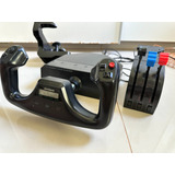 Yoke Flight System Com Throttle - Saitek / Logitech Usado