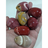 Yoni Eggs Pedra Mokaita Natural Colorida