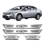 Z Kit Soleira De Porta Aço Inox Escovado Honda Civic 2014