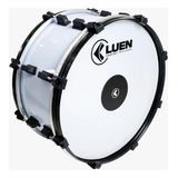 Zabumba 20x18 Dupla Afin Pele Leitosa + Pad - Branco - Luen