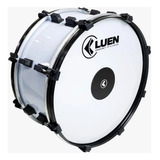 Zabumba 20x18 Dupla Afin Pele Leitosa + Pad - Branco - Luen