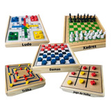 Zaramela Brinquedos Tabuleiro 5 X 1 Jogo Dama Ludo Jogo Da Velha Trilha