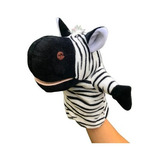 Zebra Fantoche Pelúcia De Mão Teatro Infantil Animais 25cm