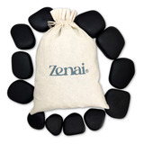 Zenai Kit 12 Pedras Quentes Vulcânicas Massagem E Terapia