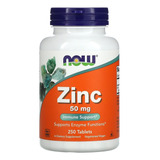 Zinco 50mg Now Foods 250 Tablets