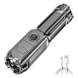 Zoom Retrátil Levou Luz Forte Foco Lanterna 4pcs