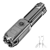 Zoom Retrátil Luz Forte Levou Lanterna De Foco