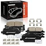 A-premium Conjunto De Pastilhas De Freio A Disco De Cerâmica Dianteiras E Traseiras Compatível Com Modelos Selecionados Jeep E Fiat - Renegade 2015-2022, 500x 2016-2021, 8 Peças