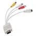 A Vga Svga Para S-video 3 Tv Rca Conversor Adaptador De Cabo