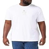 A|x Armani Exchange Camiseta Masculina Sedosa Com Logotipo Pequeno, Branco, M