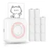 A1 Mini Impressora Fotográfica De Papel Térmico+11 Rolos De