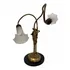 Abajur Escultura Dama Em Bronze + Tulipas Estilo Tiffany 