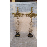 Abajur Estatueta Candelabro Antigo