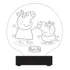 Abajur Infantil Peppa E George De Acrílico Com Led Especial