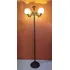 Abajur Pedestal Coluna Bronze Com 2 Cupula Tiffany - P2tiff