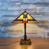 Abajur Tiffany Pyramid Mesa Luxo Estilo Clássico
