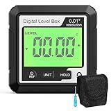 Abizarch Localizador De ângulo Digital Medidor De ângulo Magnético LCD Ferramenta De Nível Digital Transferidor Inclinômetro Caixa De Nível Retroiluminada Portátil Ferramenta De Medição De ângulo