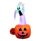 Abobora Fantasma Inflavel Led