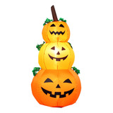 Abóbora Halloween Insuflável 4 Pés Abóboras Led Blow Up
