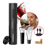 Abridor De Vinho Automático Saca Rolhas Recarregável Usb