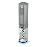 Abridor De Vinho Gourmand Gris Black Decker Modelo W10 Com Corpo Em Inox Autonomia Para Abrir Até 50 Garrafas Carregamento Via Usb