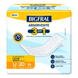 Absorvente Incontinência Urinária Bigfral 3 Em 1 20 Unidades