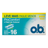 Absorvente Interno O b Procomfort Fluxo Médio Caixa 16 Unidades Sempre Livre