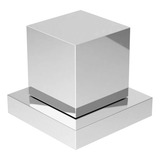 Acabamento Registro Manopla Deca Quadrado Metal Hope Metais Brilhante Cor Prateado