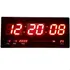 Academia Hospital Igreja Le2112 Relógio De Parede Grande 46 Cm Led Digital Estrutura Preto Fundo Preto