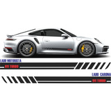 Acessorios Porsche 911 Turbo Faixas Lateral Adesivos Par 