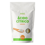 Ácido Cítrico Anidro Adali 200g grau Alimentício 100 Puro