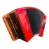 Acordeon 8 Baixos 21 Botões Minuano 8 21   Gaita De Botão   Cor Vermelho