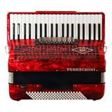 Acordeon Todeschini Yw827 41 Teclas E 120 Baixos Red C  Bag