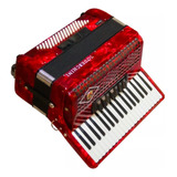 Acordeon Yw827 Todeschini Vermelho 120 Baixos 41 Teclas