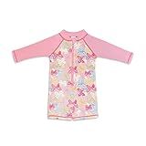 Acqua Di Mare Maiô Bebê Menina Manga Longa Proteção Uv 50+ 6 A 36 Meses (borboletas Rosa, 6 Meses)