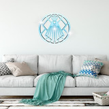 Acrílico Decorativo Espelhado Nossa Senhora Aparecida Azul