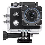Action Pro Aprova De Água Camera 4k Mergulho Com Suporte Cor Preto