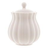 Açucareiro 10 5 Cm De Porcelana Petala Branco Matt Wolff