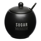 Açucareiro Em Porcelana 350ml Manhattan Hauskraft Cor Preto