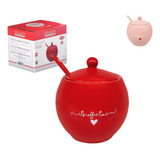 Açucareiro Em Porcelana 350ml Vermelho L´amour Hauskraft