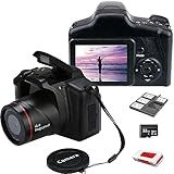 Acuvar Câmera Digital, Câmera Fotográfica De 16 Mp, Mini Câmera Slr Digital, Sensor Cmos 2,4 Polegadas Tft Lcd Compacta Com Cartão Sd De 32 Gb, Suporte De Cartão, Leitor De Cartão, Vídeo Com Zoom