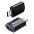 Adaptador Baseus Otg Type C 3.1 Macho Para Usb 3.0 A Fêmea, Cor Preta