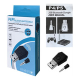 Adaptador Bluetooth Usb Dongle Receptor Sem Fio Para Ps4 Ps5 Headset Áudio Microfone Controle Console Gamer Compatível Dongle Neoxtek